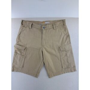 Carhartt Cargo Shorts Mens 38 Tan Beige Rugged Flex Relaxed Fit 103542 253 W38"